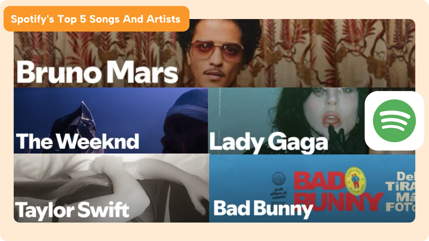 Spotify에서 상위 5위