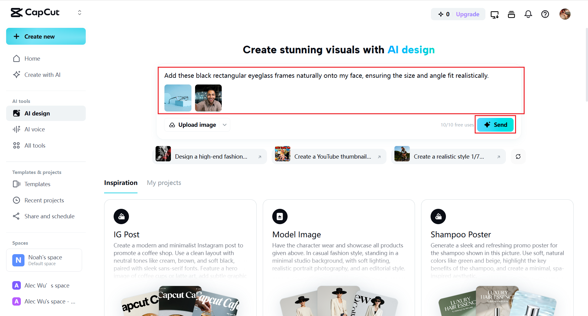 Enter prompt and generate