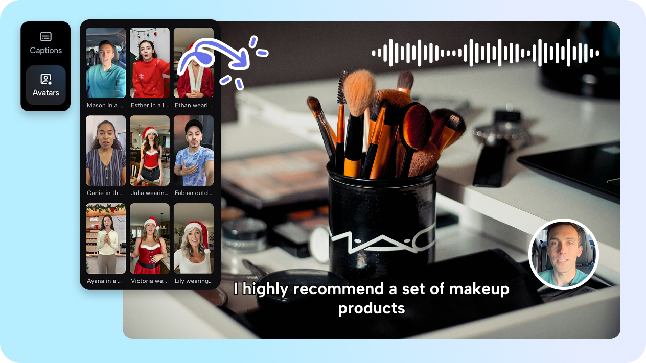 AI avatars and voiceovers for custom ads 