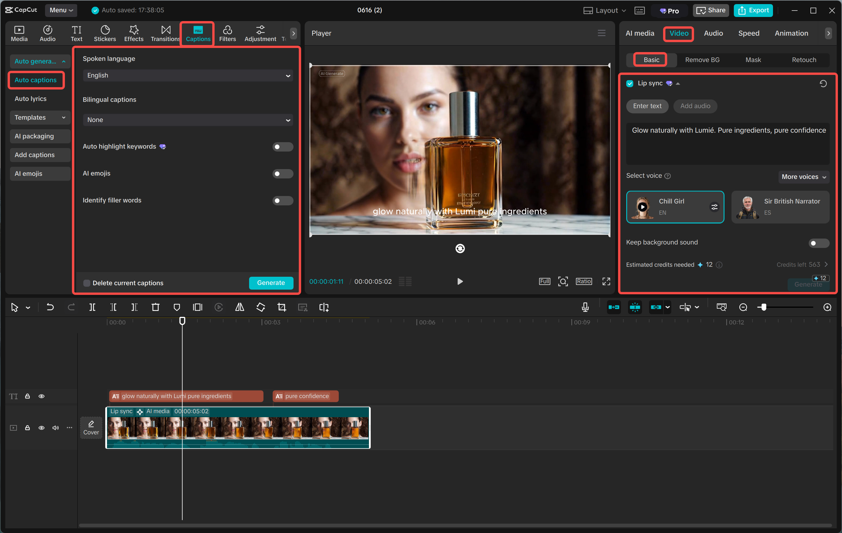 Edit the video