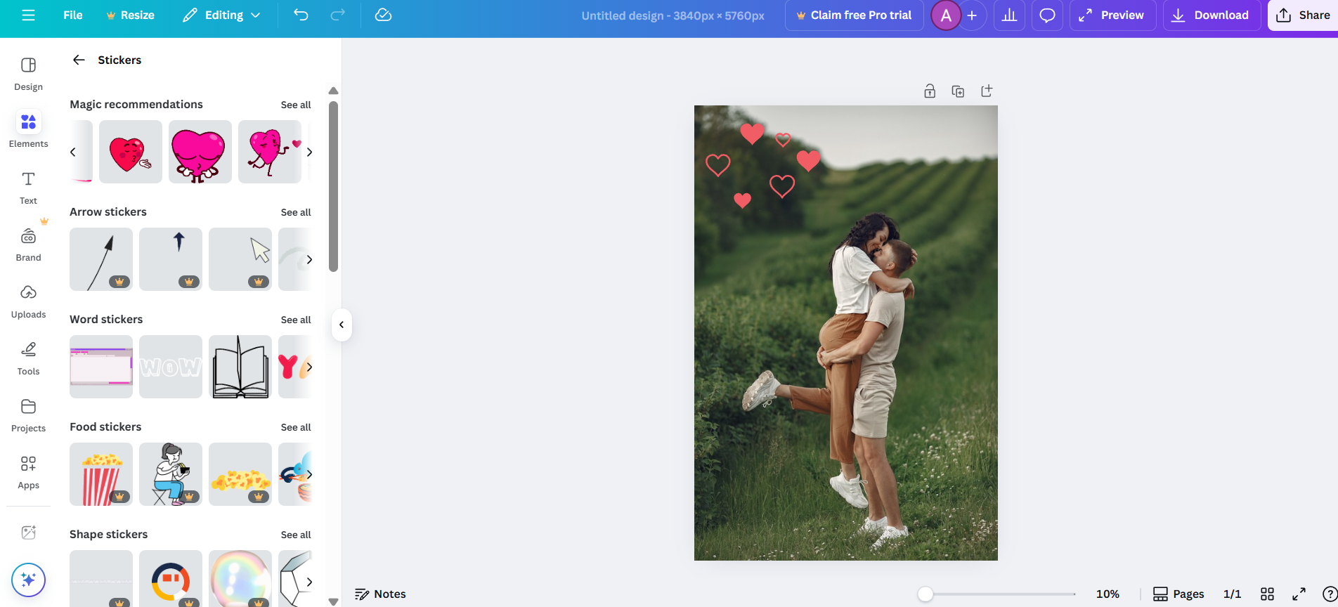 Canva's editor