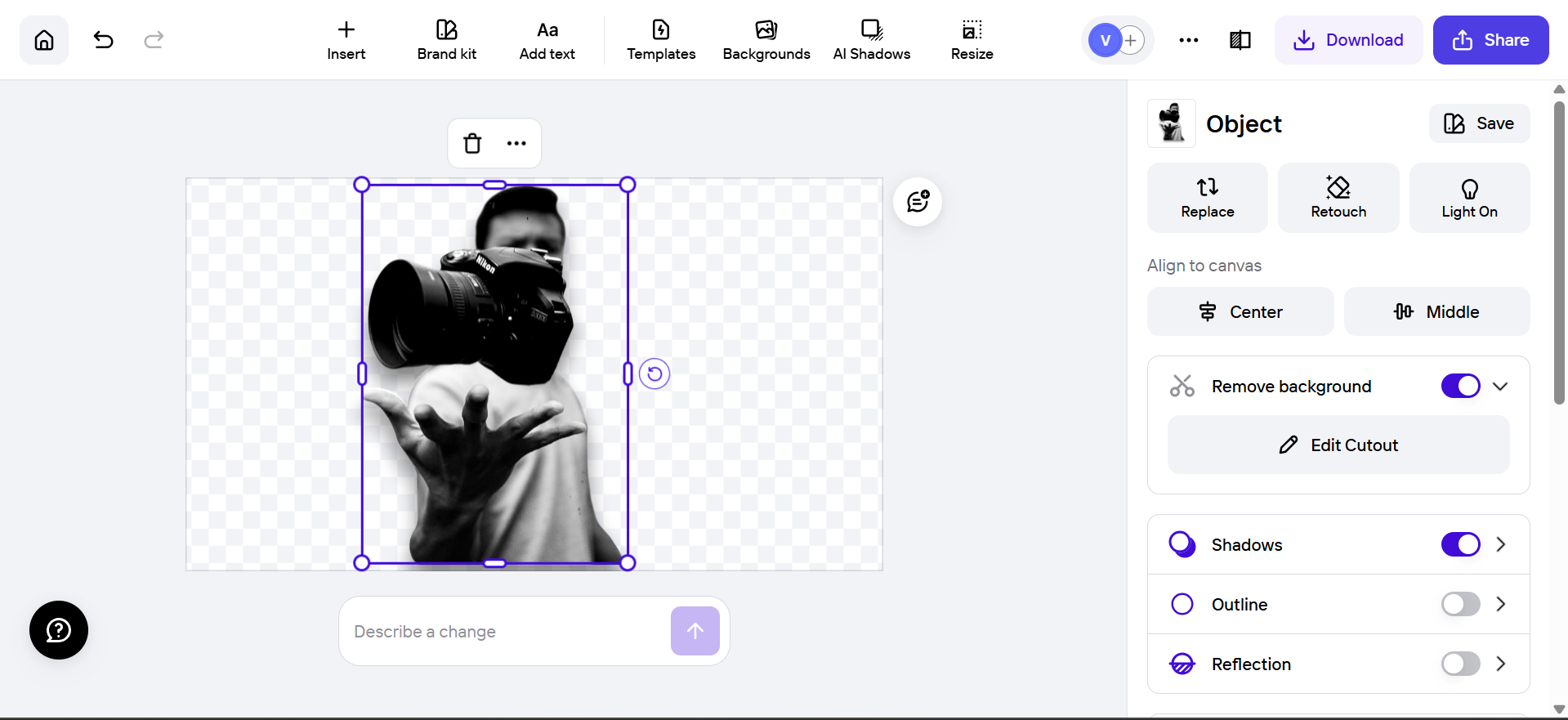 Photoroom - a simple free image editor