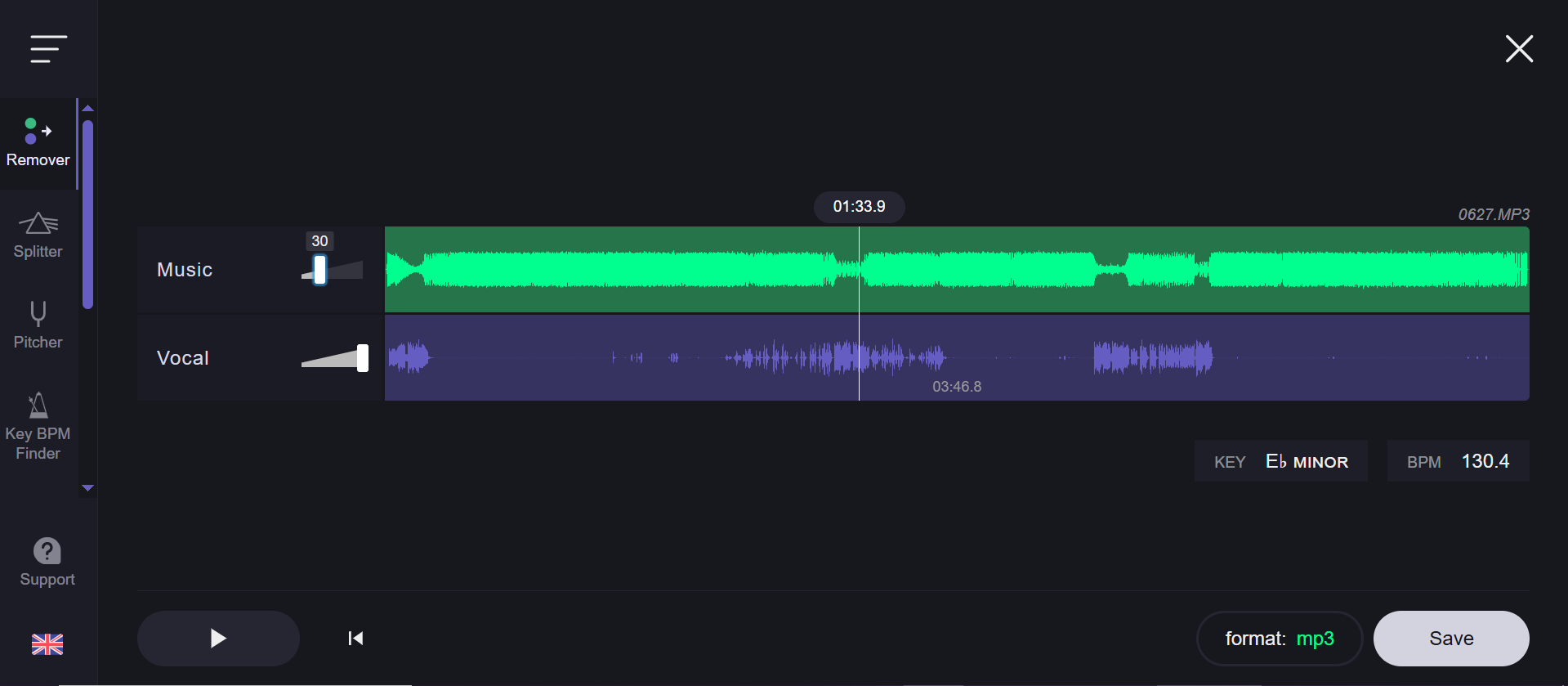 Vocal Remover - the best audio clipper