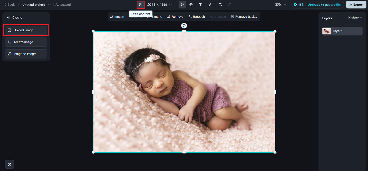 Upload the image