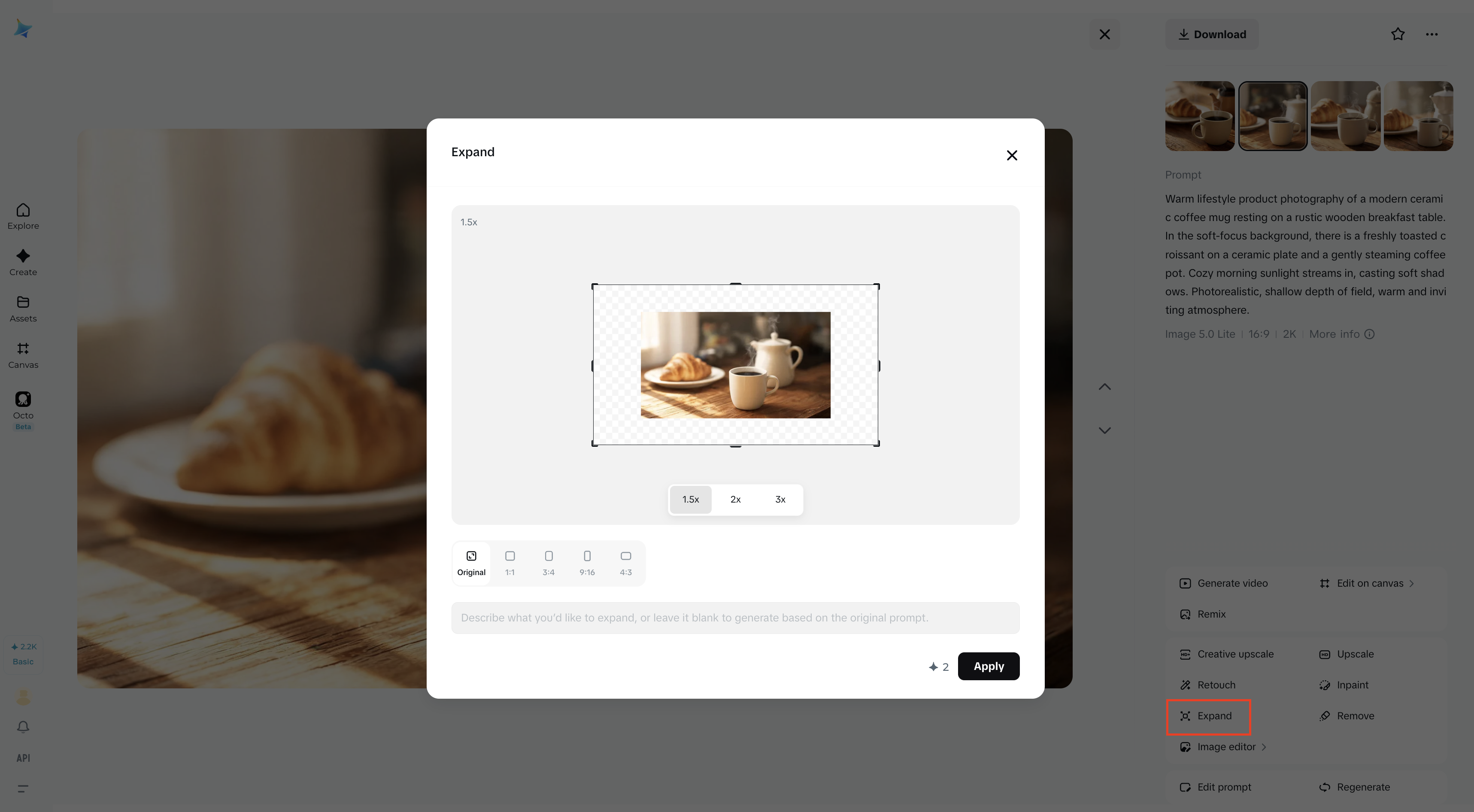 Expand product photography with AI