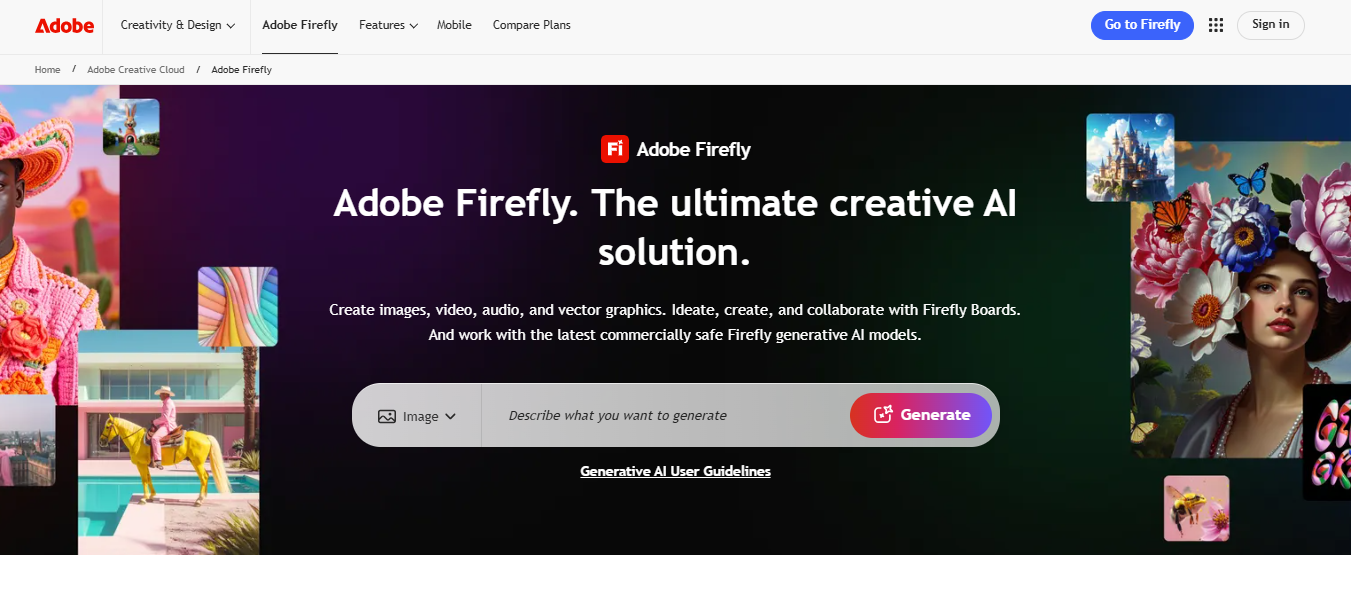 מודל יצירת התמונה של Adobe Firefly