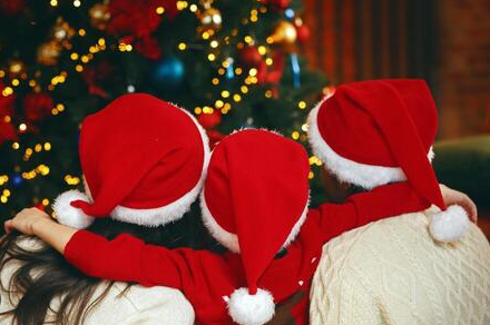 Back-facing family photo