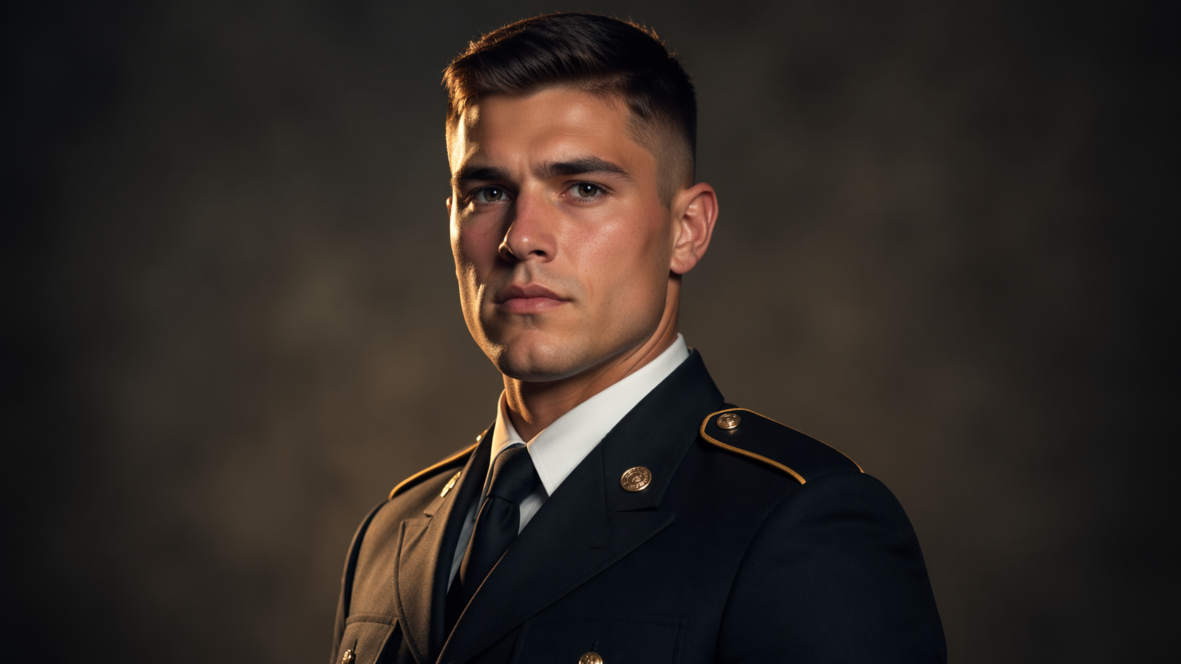 Dreamina ai soldat filter prompt beispiel 1: Formales uniformporträt
