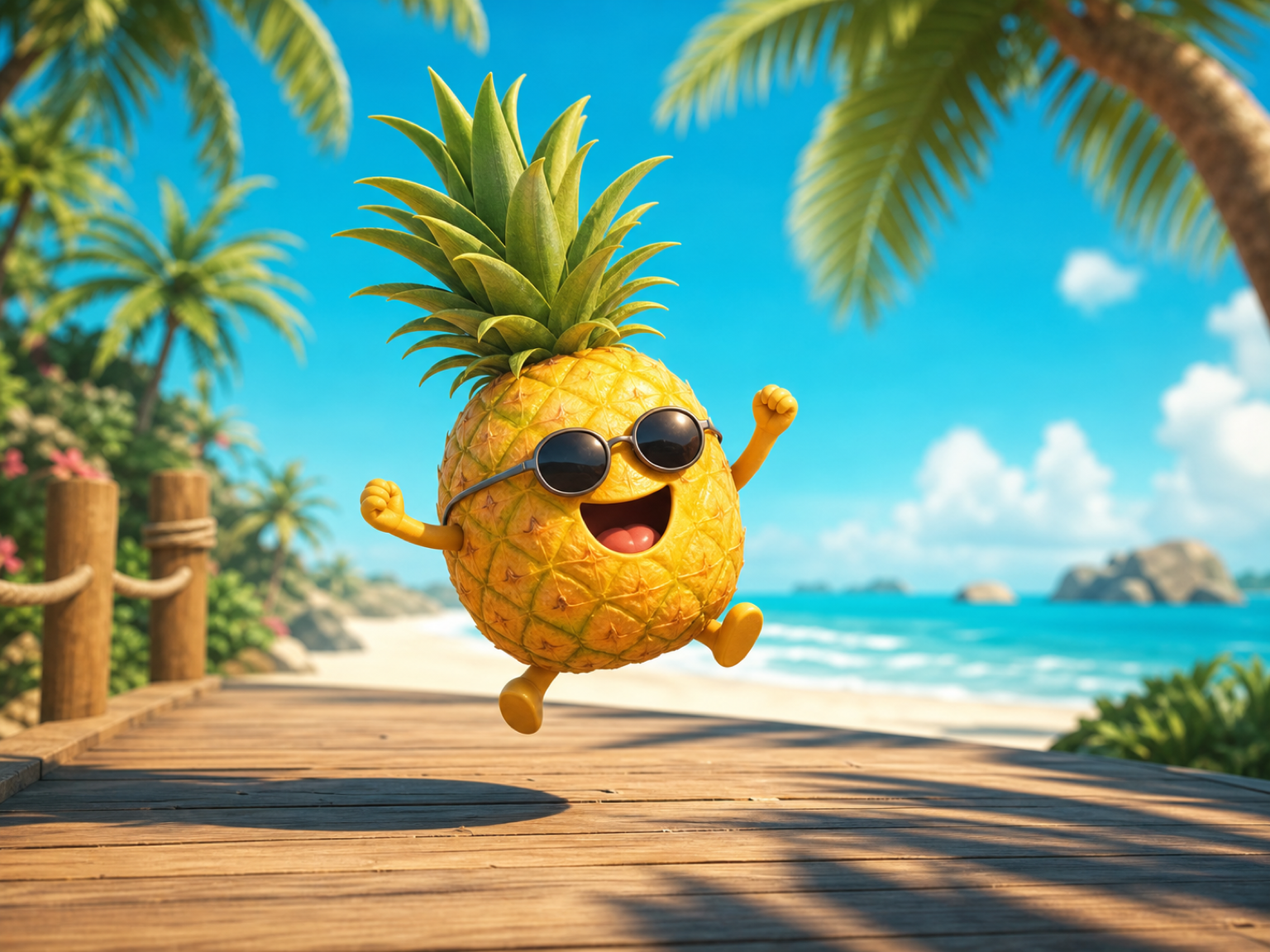 Tropical pineapple bounce