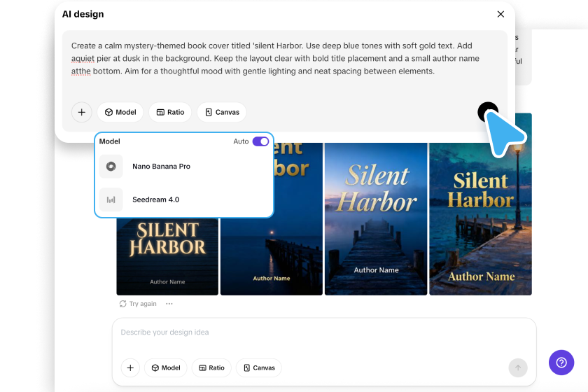 Creating a book cover