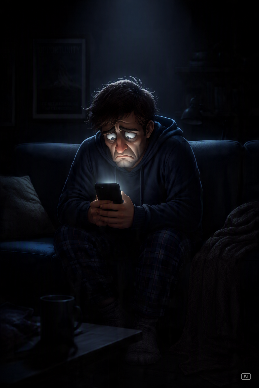 All by myself phone meme image generated by Pippit
