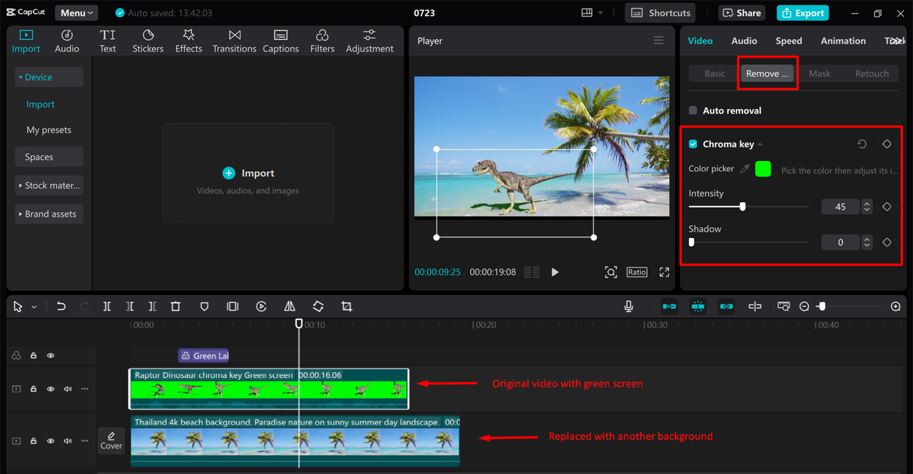 Chroma Key, CapCut PC