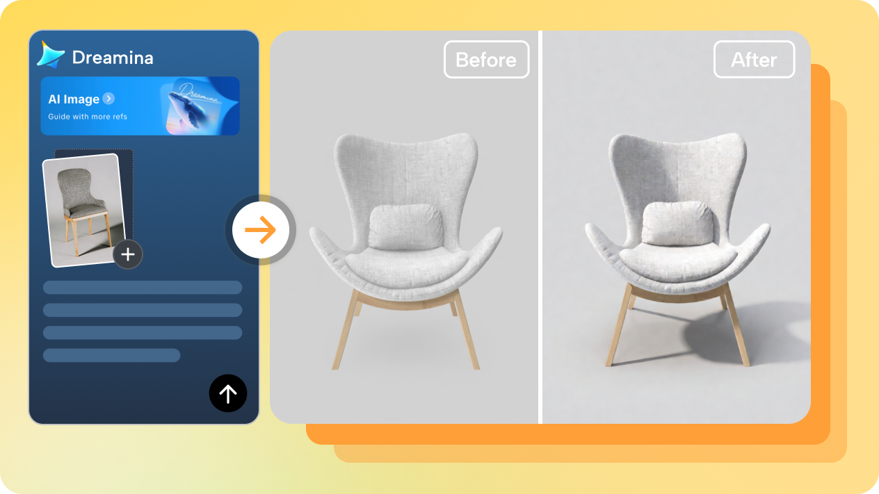 Match shadow styles from reference with image-to-image