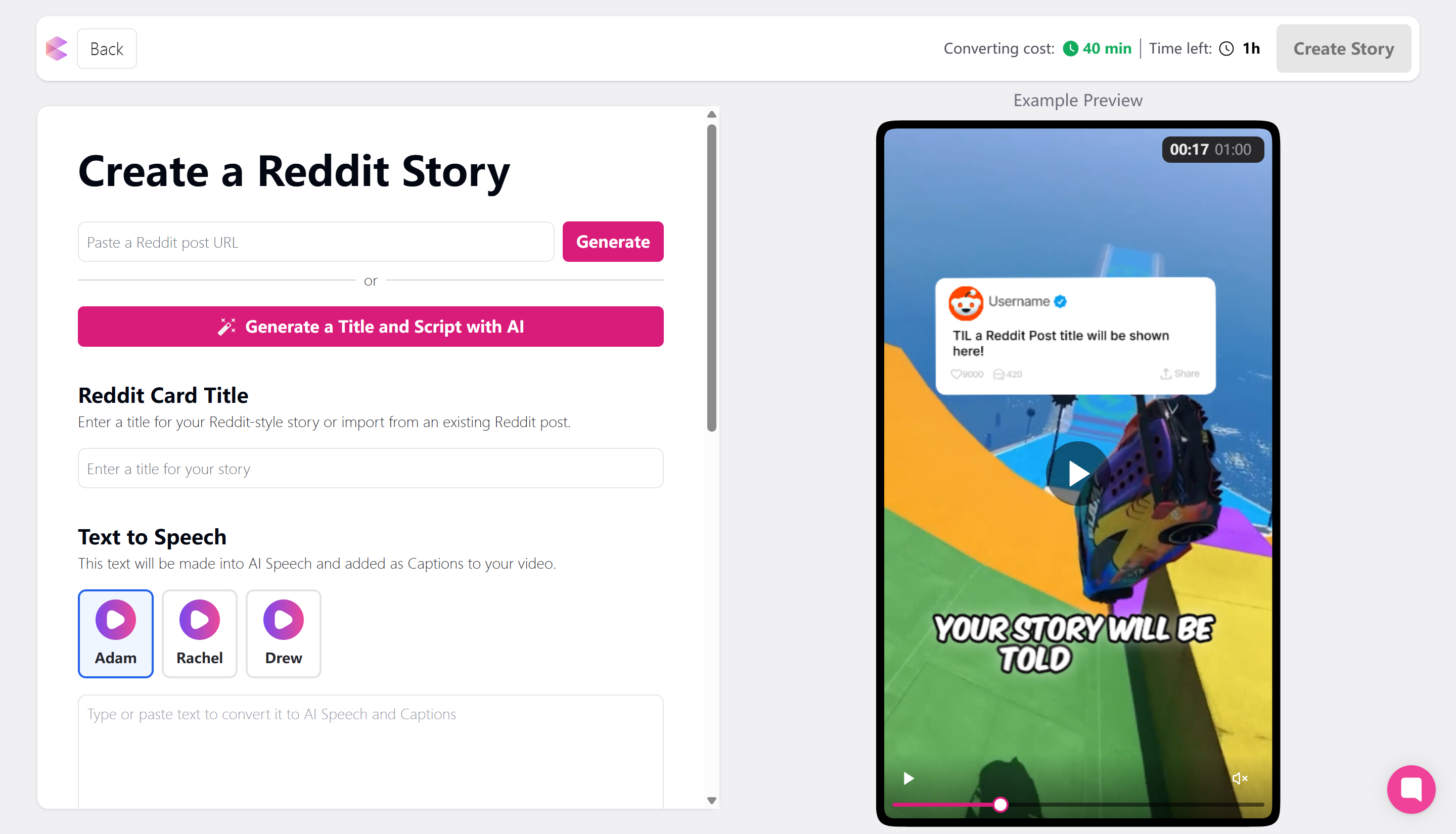 ClipGOAT - the ideal AI video editor for Reddit