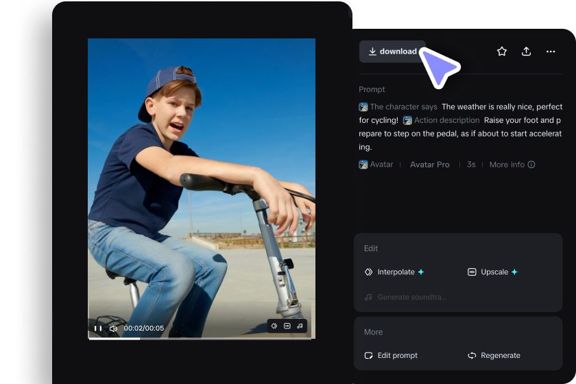 Télécharger un avatar parlant