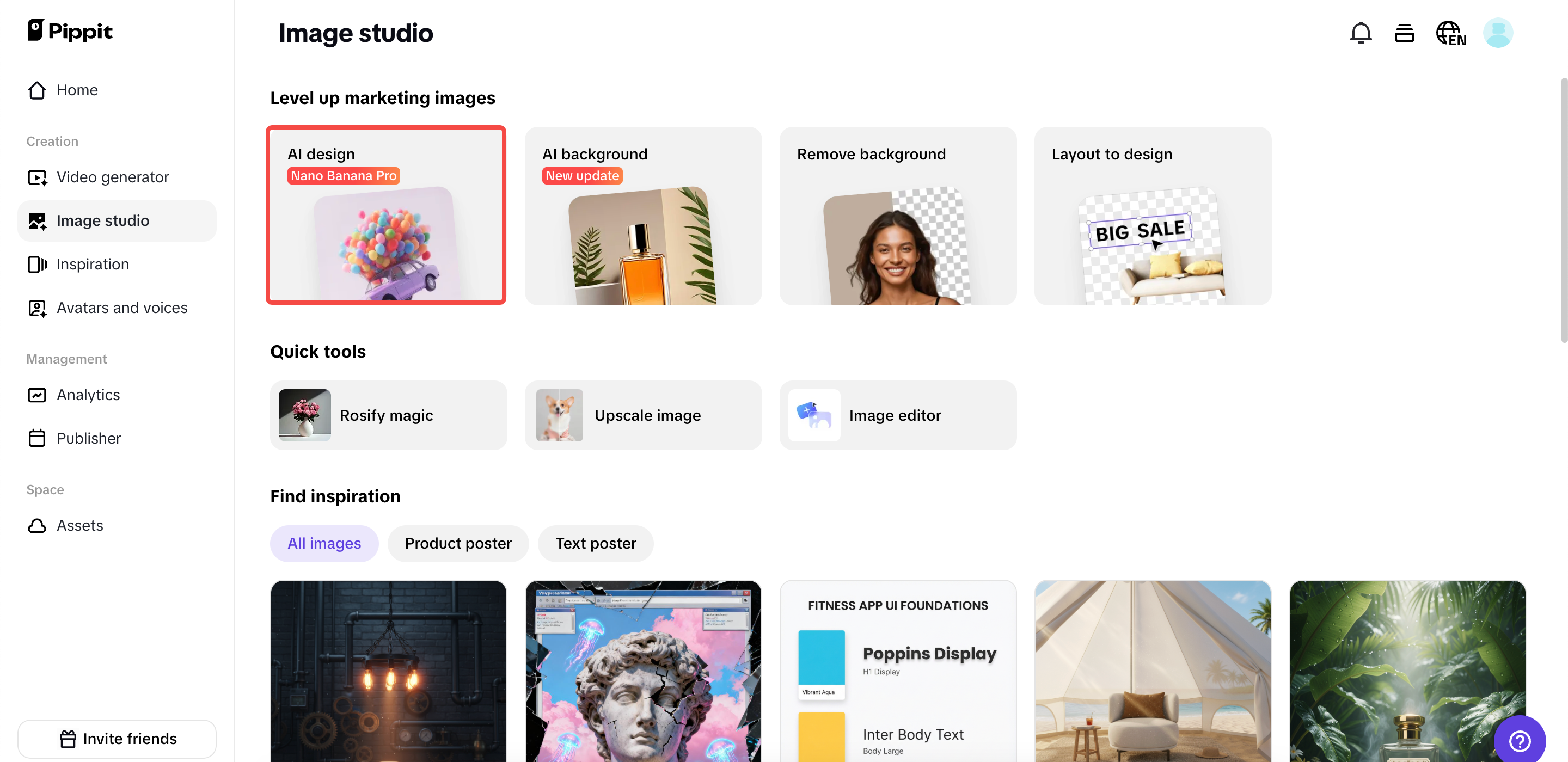Přistupte k AI nástroji pro návrhy