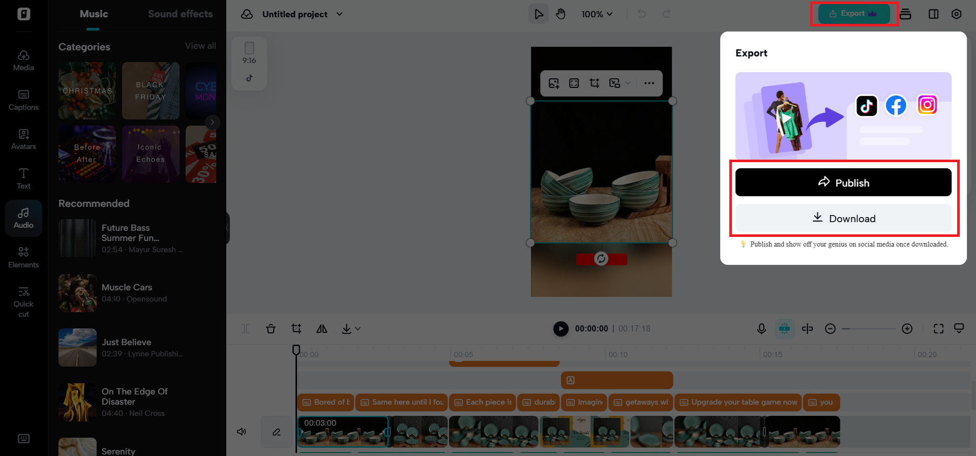 Export your video