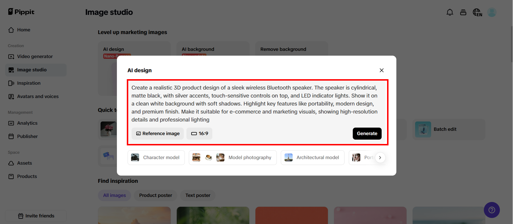 Enter precise prompt
