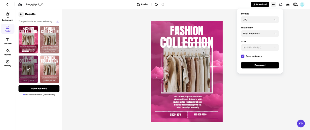 Finalize and export your draft