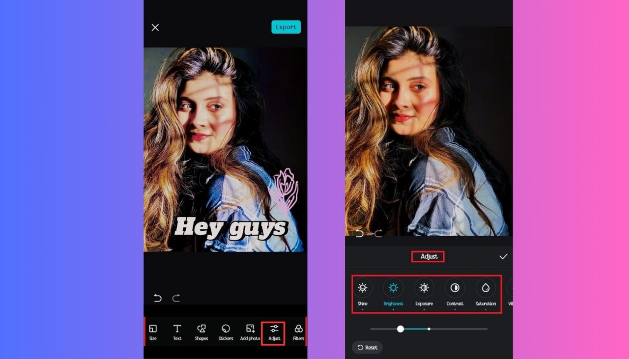 adjust features