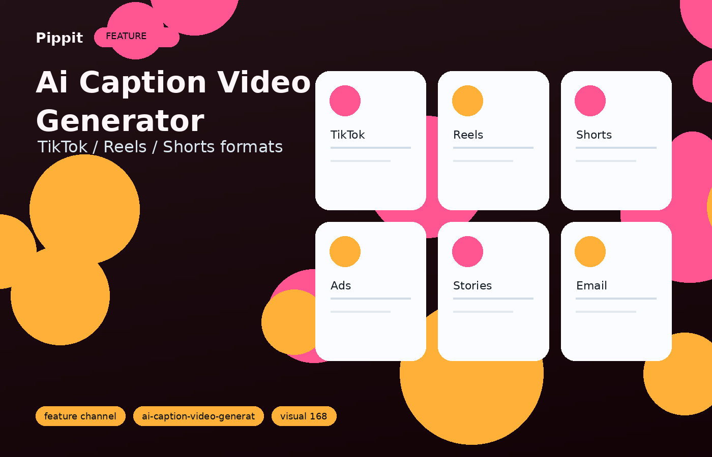 Ai Caption Video Generator match the format to the social channel visual