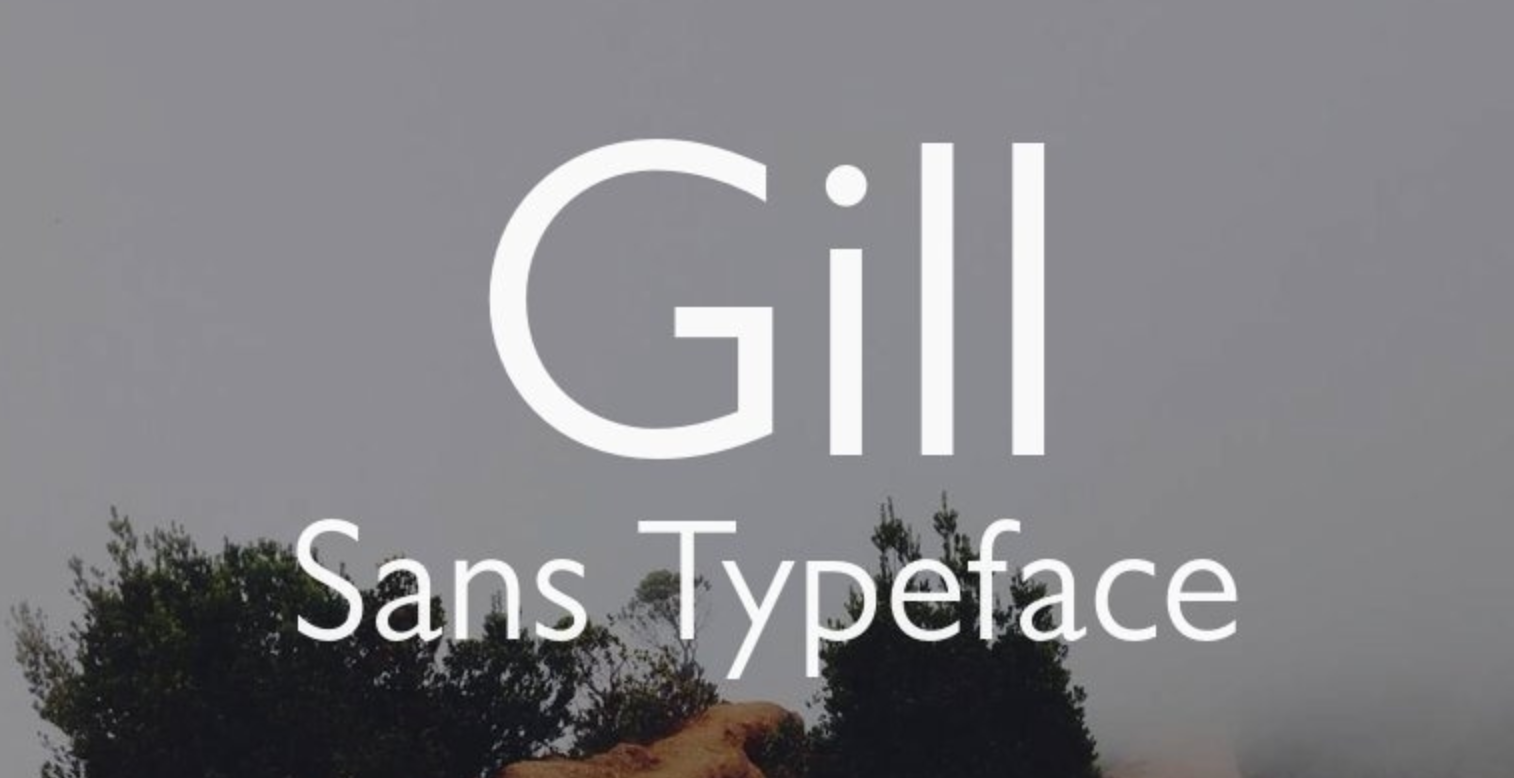 Image showing Gill Sans fonts