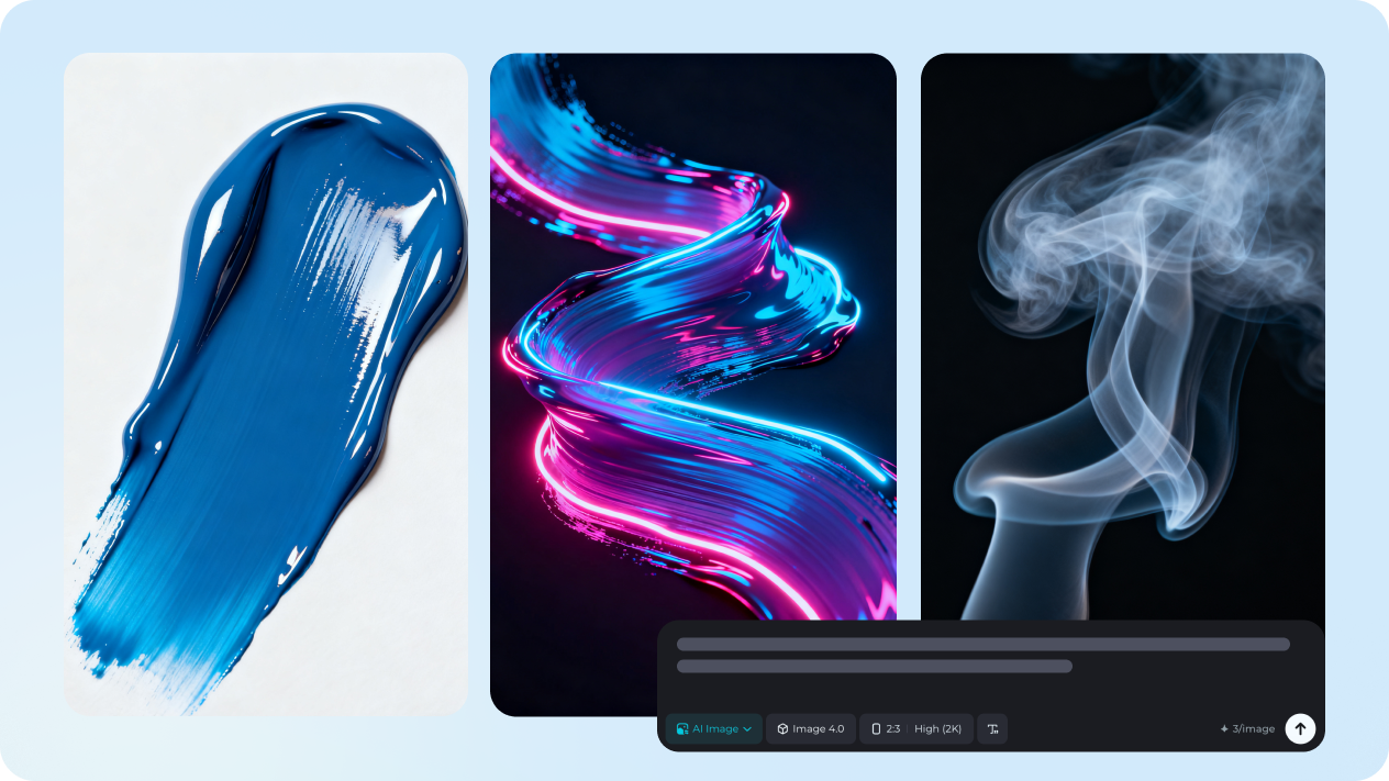 paint brush-stroke with text