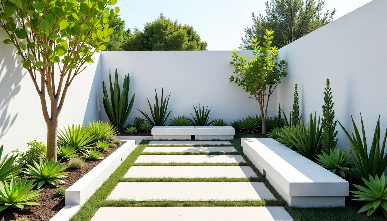 Modern minimalist garden design