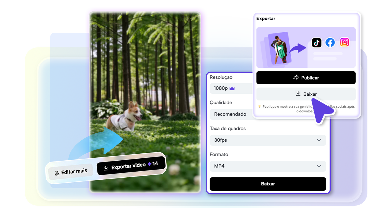 Exporte seu arquivo de vídeo rápido ou lento