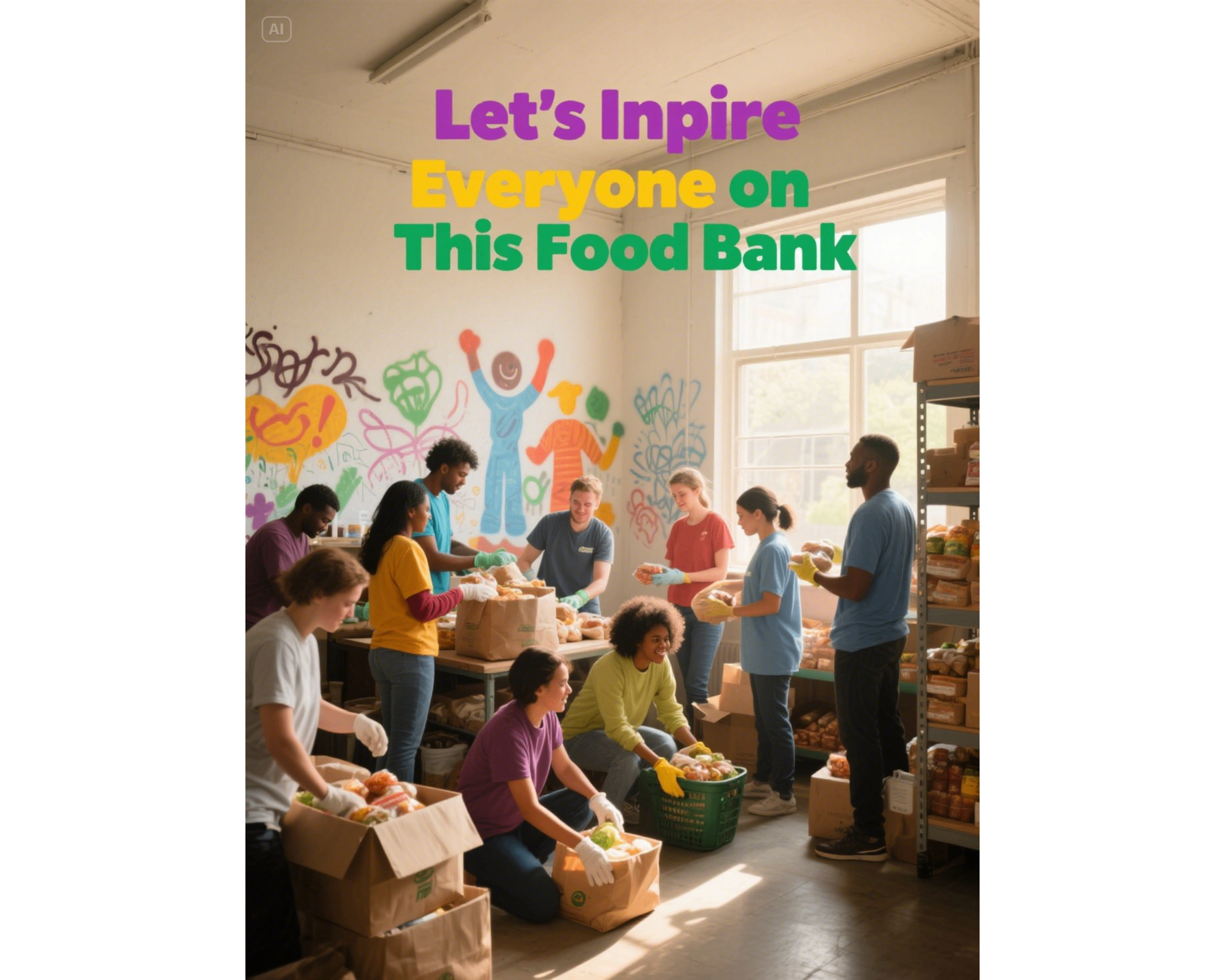 Community food drive flyer