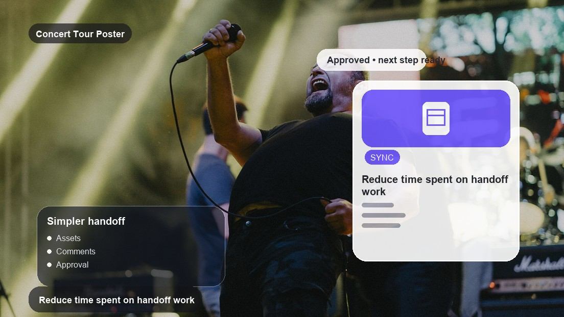 Concert Tour Poster Maker realistic image for reduce time spent on handoff work