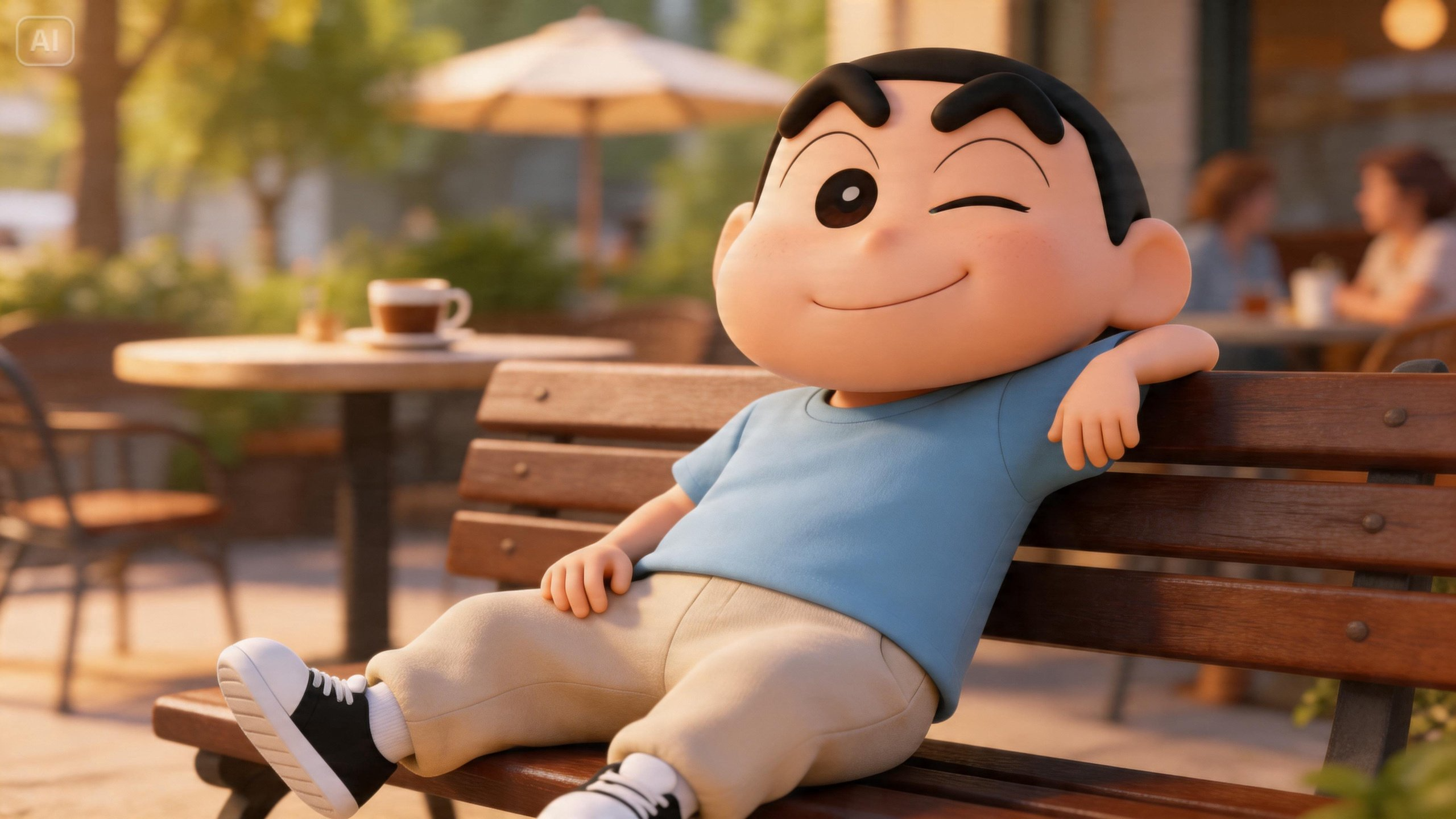 Shin-chan hangout scene