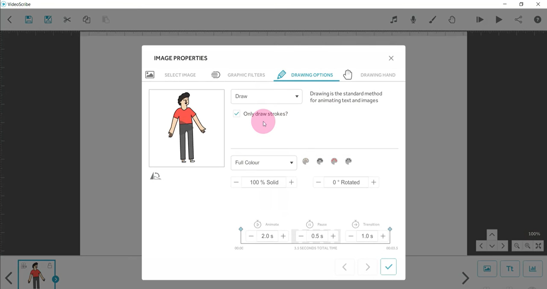 Schnittstelle von VideoScribe - eine effektive Methode zur kostenlosen Erstellung von Whiteboard-Animationen