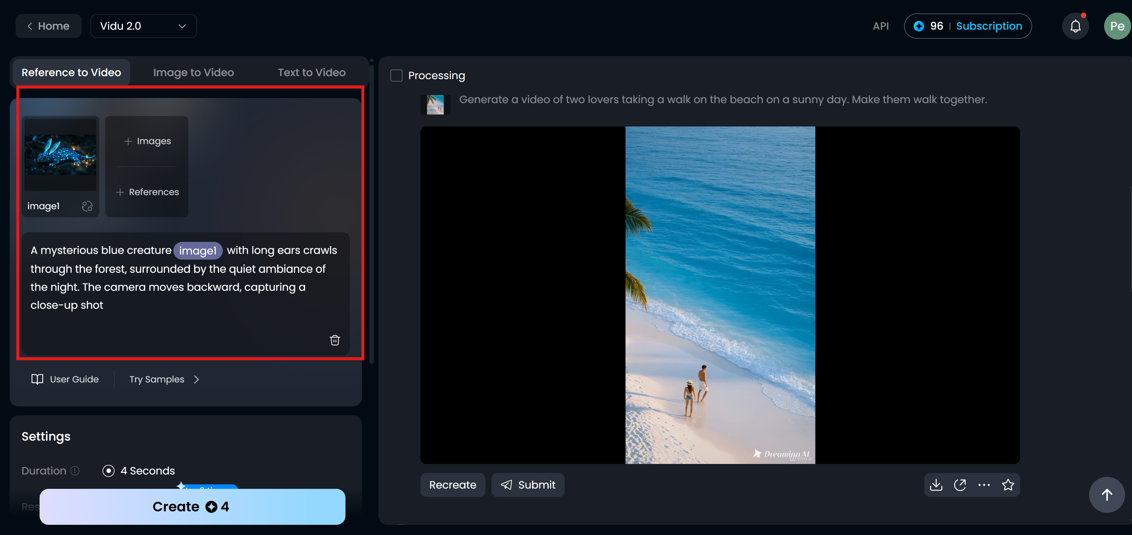 AI Vidu: Image to video