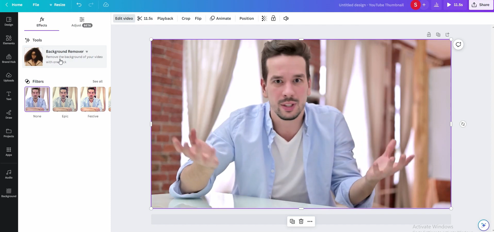 The background changer free online feature in Canva is a user-friendly tool