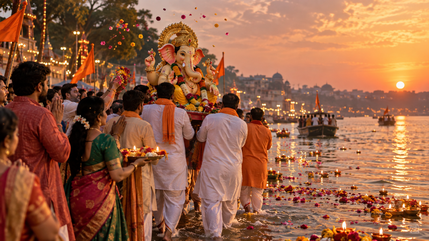 Goodbye Bappa Ganpati Visarjan Ai Prompts original visual 2