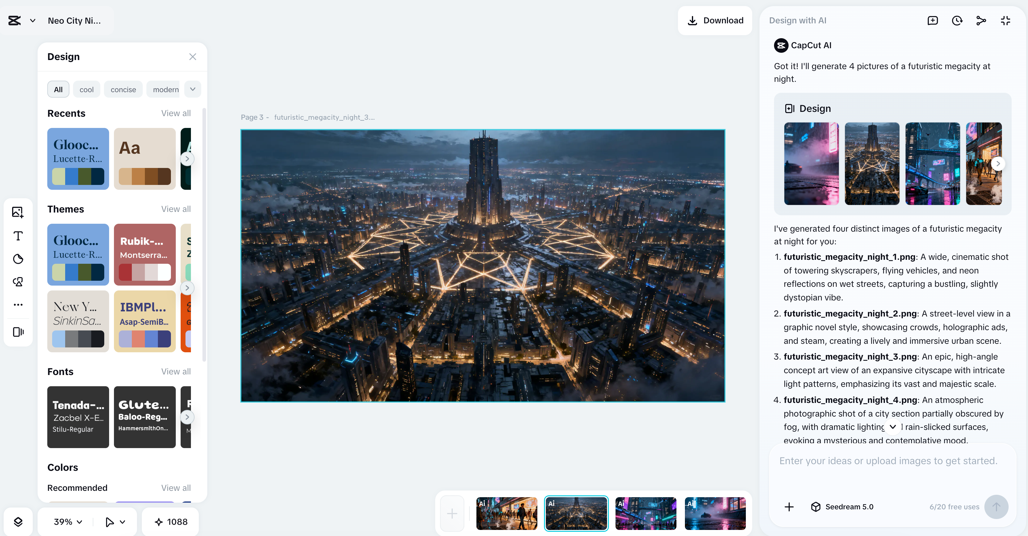 Review the generated results