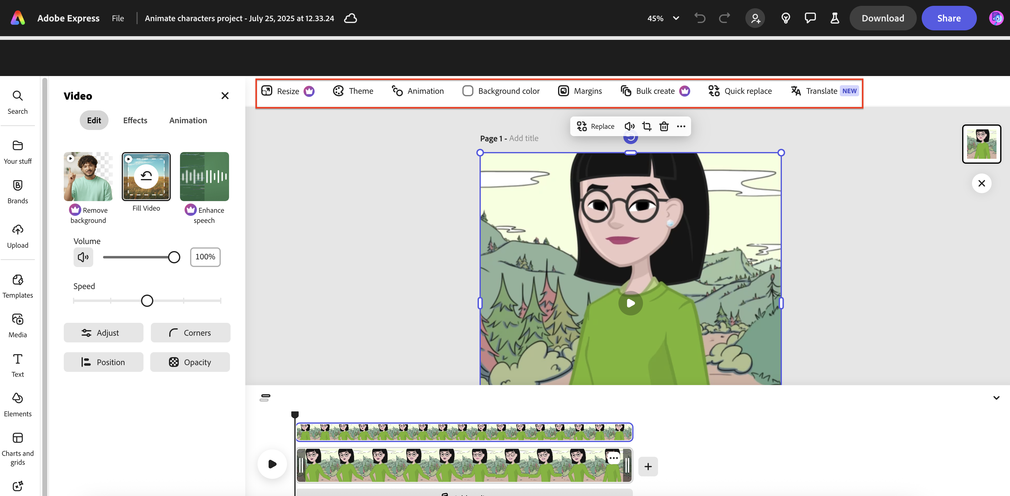 Sube y graba el diálogo
