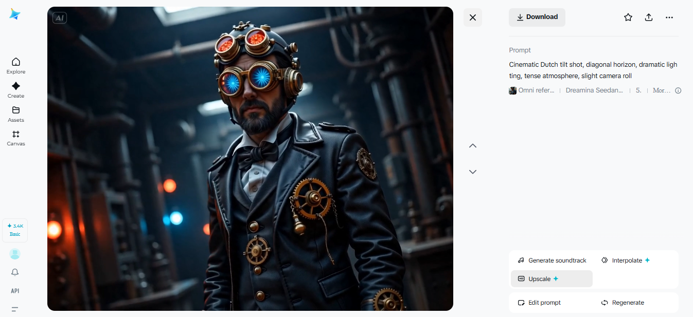 Dreamina gehobenes Werkzeug