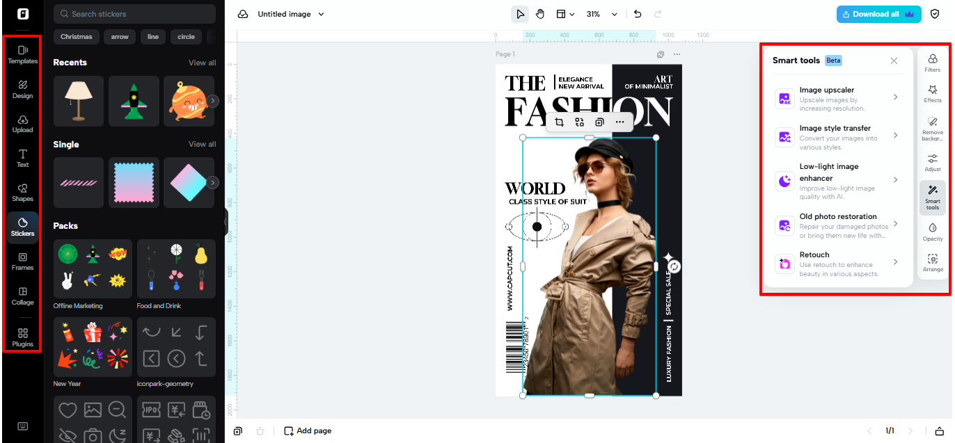 Image editor in Pippit