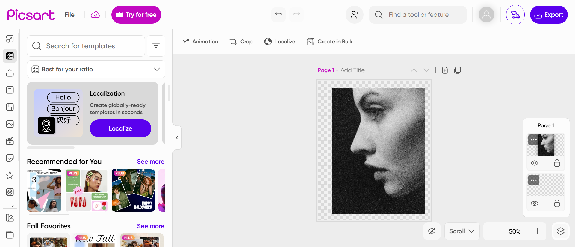 Picsart face altering app