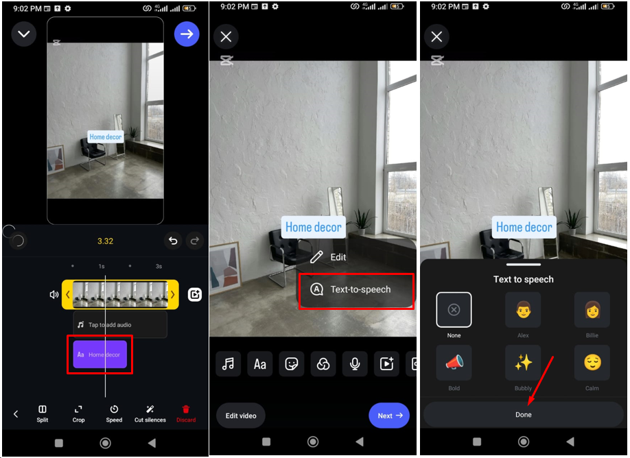 Bild zur Verwendung von Text-to-Speech auf Instagram Reels