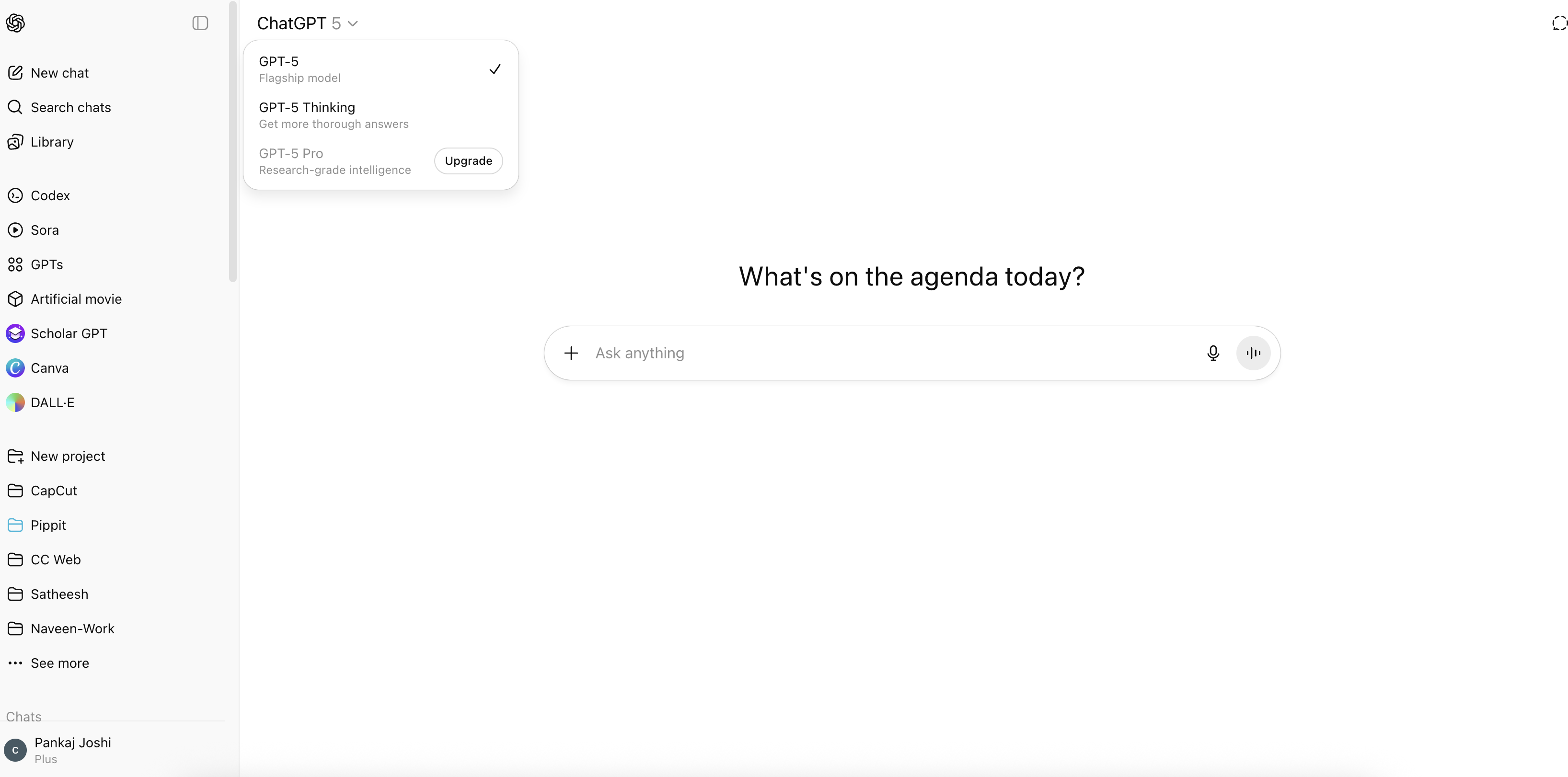 Selecciona el modelo GPT-5