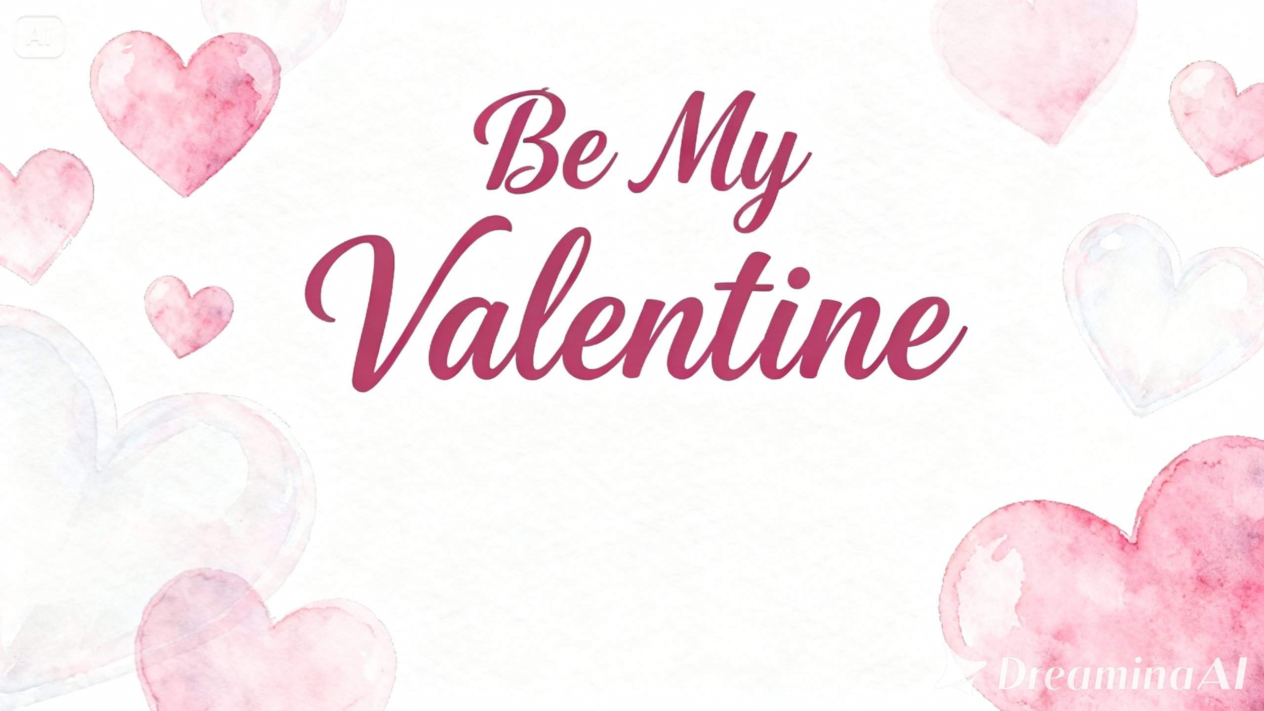Valentine's Day banner with romantic typography and soft, flowing fonts