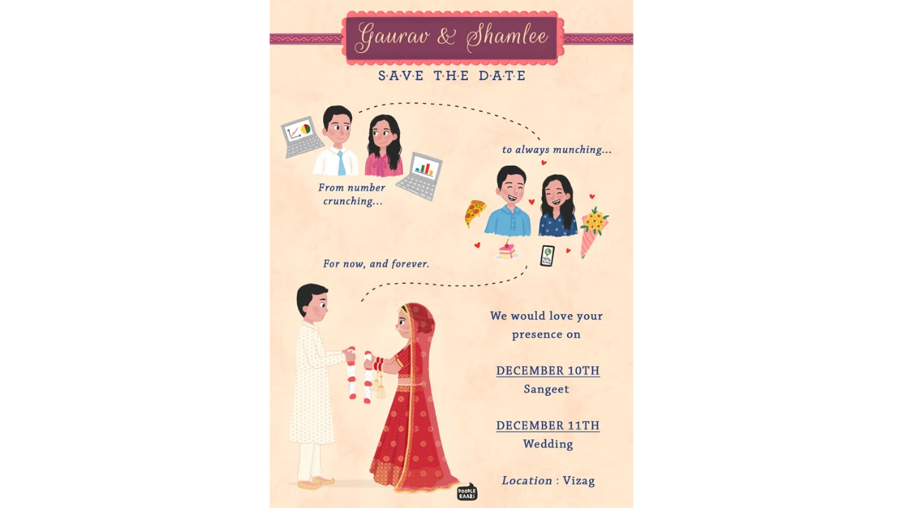 Storybook-style illustrated invites