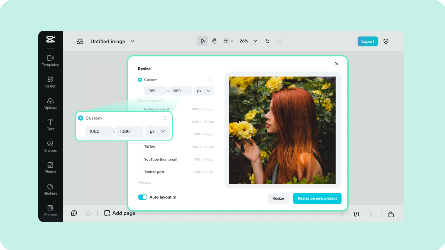 photo size editor