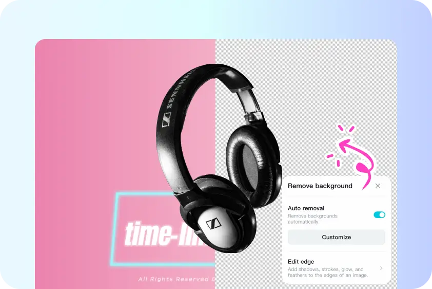 3D product mockup with background