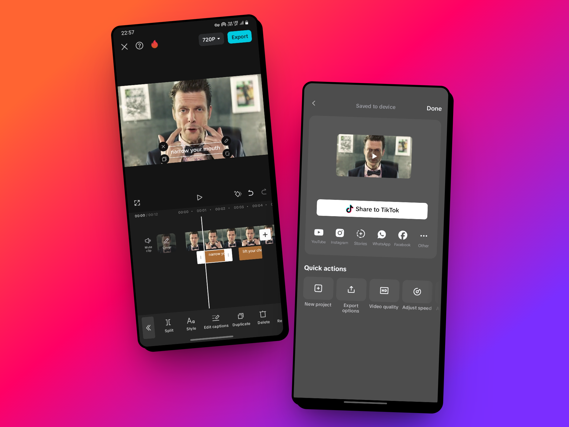 完成した動画をエクスポートする