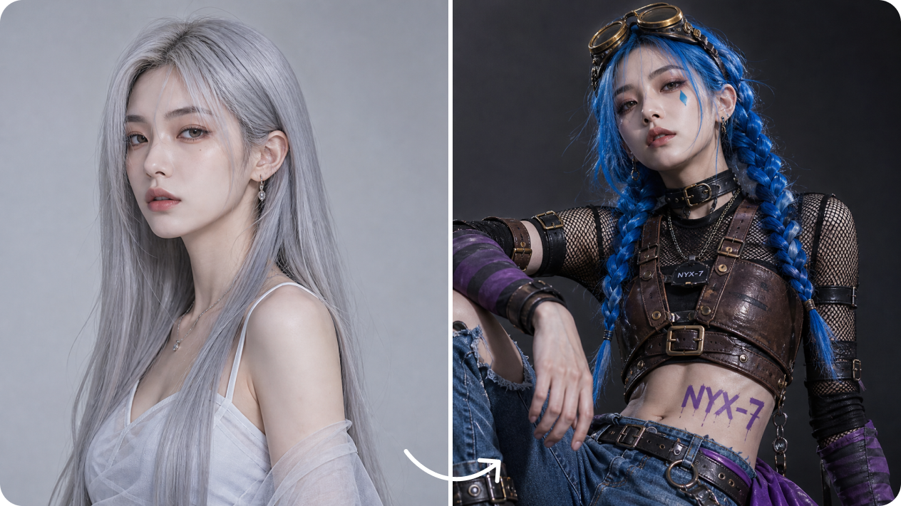 Transforma tu foto en un look de cosplay completo