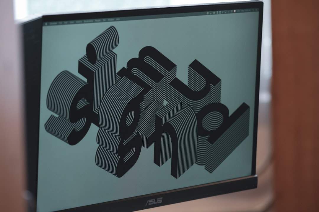Desain grafis futuristik dengan bentuk abstrak dan ikon pengeditan video